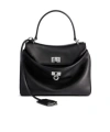 Balenciaga Rodeo Media Leather Handbag In Black