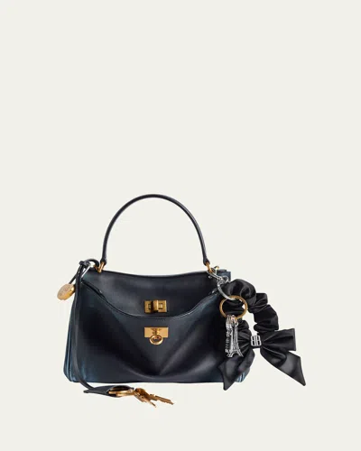 Balenciaga Rodeo Mini Smooth Leather Top-handle Bag In Blue