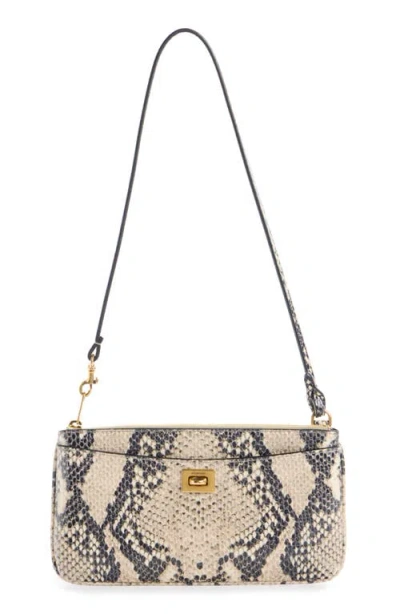 Balenciaga Rodeo Python Print Leather Bag In Neutral