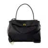 Balenciaga Large Rodeo Leather Top Handle Bag In Black