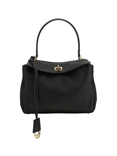 Balenciaga Women's Leather Rodeo Handbag In Black