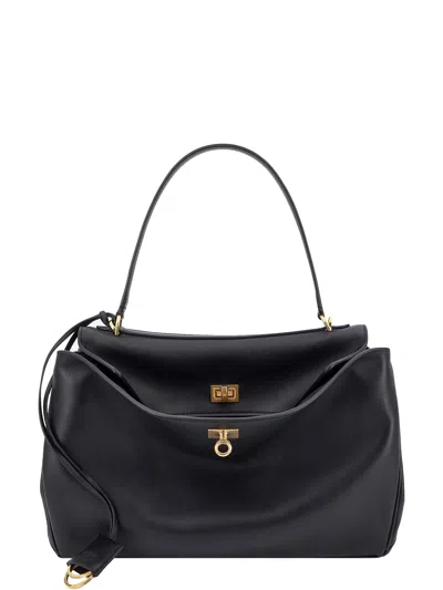 Balenciaga Rodeo Medium Smooth Leather Hand Bags In Black