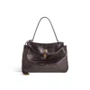Balenciaga Rodeo Handbag In Crocodile-embossed Leather In Brown