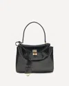 Balenciaga Women Rodeo Shoulder Bag In Crocodile-print Leather In Black