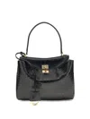 Balenciaga Rodeo Shoulder Bag In Crocodile-print Leather In Black