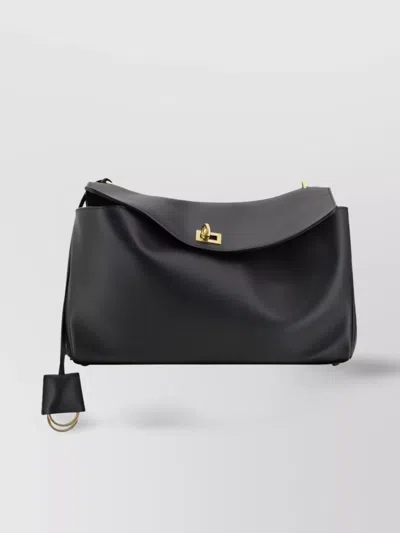 Balenciaga Rodeo Shoulder Bag With Adjustable Strap And Top Handle In Black