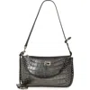 Balenciaga Rodeo Sling Croc Embossed Leather Pouchette