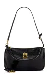 Balenciaga Rodeo Sling Embossed Croc Pochette Bag In Black