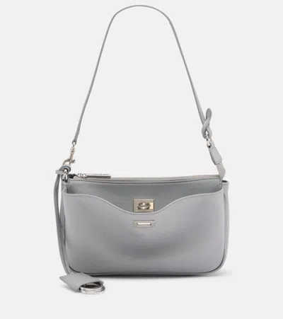 Balenciaga Rodeo Sling Pochette Leather Shoulder Bag In Gray