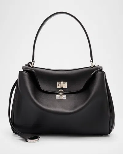 Balenciaga Women Black Leather Small Rodeo Handbag