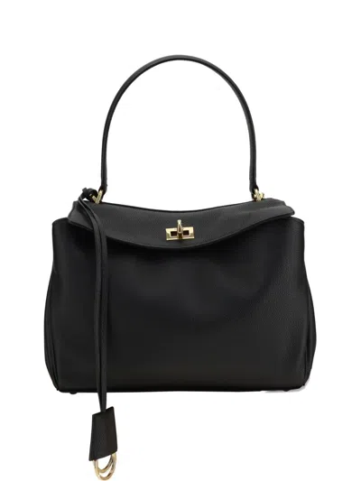 Balenciaga Rodeo Small Leather Handbag In Black