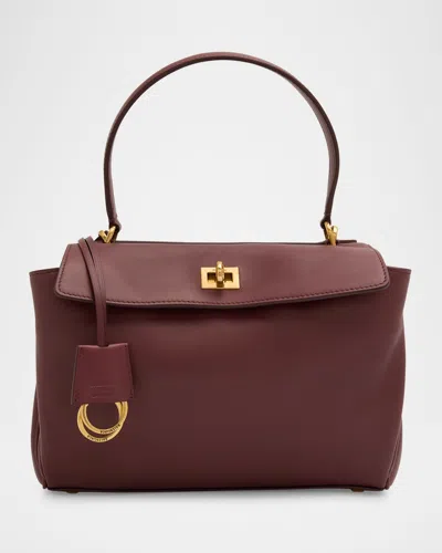 Balenciaga Rodeo Small Leather Tote Bag In Brown