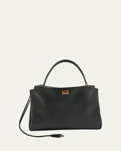 Balenciaga Rodeo Small Leather Tote Bag In Black