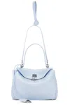 Balenciaga Rodeo Small Ostrich Top Handle Bag In Blue