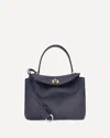 Balenciaga Rodeo Small Shoulder Bag In Used-effect Leather In Blue