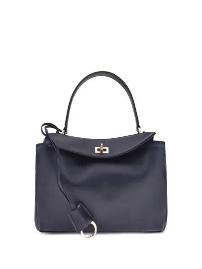 BALENCIAGA RODEO SMALL SHOULDER BAG IN USED-EFFECT LEATHER