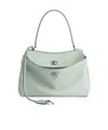 Balenciaga Rodeo Small Calfskin Top-handle Bag In Mineral Green