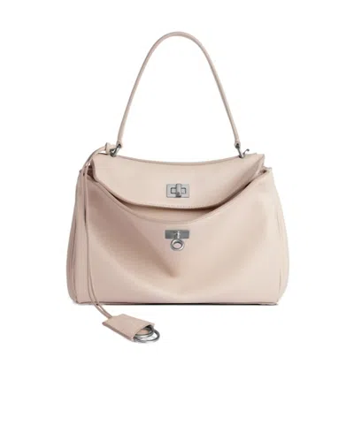 Balenciaga Rodeo Small Shoulder Bag In Nude