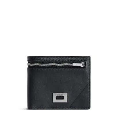 Balenciaga Rodeo Square Folding Wallet In Black