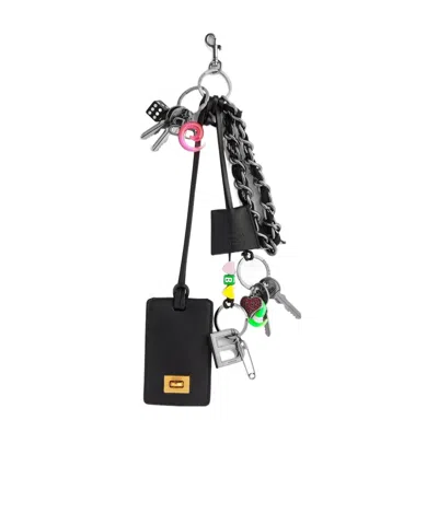 Balenciaga Rodeo Tag Keychain In Black