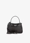 Balenciaga Crocodile Texture Top Handle Shoulder Bag In Brown