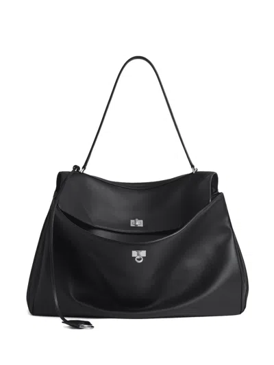 Balenciaga Rodeo Top-handle Clasp Tote Bag In Black
