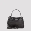 Balenciaga Crocodile Texture Top Handle Shoulder Bag In Brown