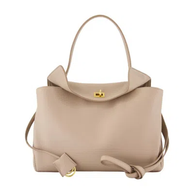 Balenciaga Rodeo Top Handle Medium Purse In Sand