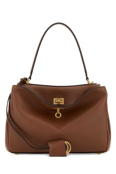Balenciaga Brown Leather Small Rodeo Handbag Tan Cowboy Borse A Mano