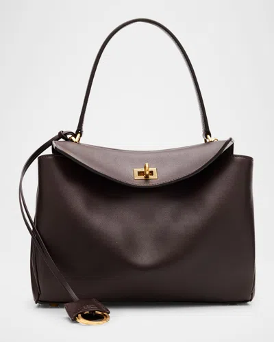 Balenciaga Rodeo Top Handle S In 2221 Espresso