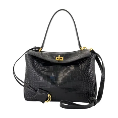 Balenciaga Rodeo Top Handle Small Purse In Black