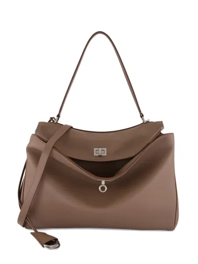 Balenciaga Rodeo Tote Bag In Brown