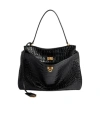Balenciaga Women`s Medium Rodeo Crocodile Embossed Bag In Black In Black