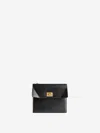 Balenciaga Rodeo Flap Leather Card Holder In Black