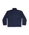Balenciaga Roll-neck Zip Jacket In Blue