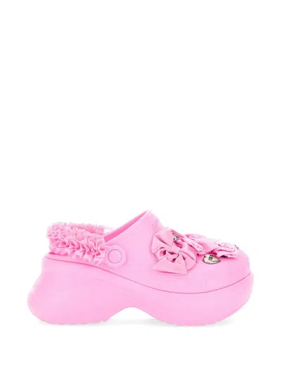 Balenciaga Roses Bows Mule In Pink