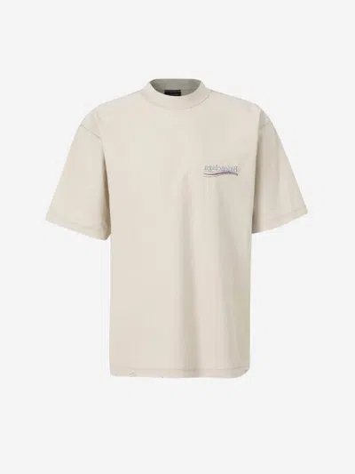 Balenciaga Rotated Logo T-shirt In White