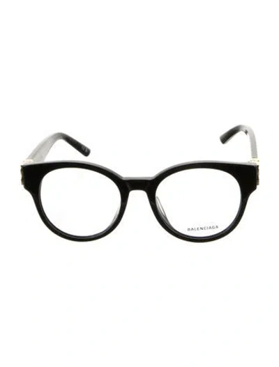 Pre-owned Balenciaga Round Eyeglasses In Black