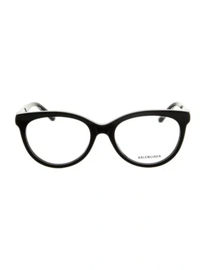Pre-owned Balenciaga Round Eyeglasses In Black
