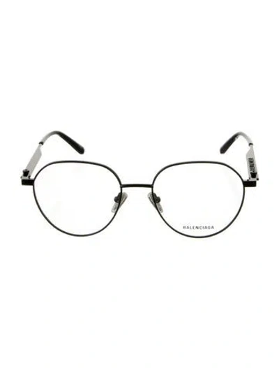 Pre-owned Balenciaga Round Eyeglasses In Black