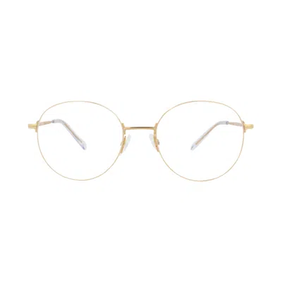 Pre-owned Balenciaga Round-frame Metal Optical Frames 'gold Transparent' | Multi-color | Men's Size Onesize