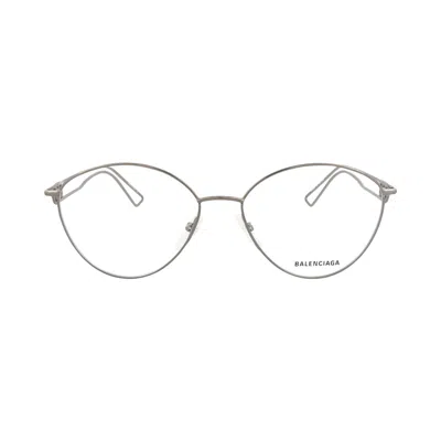 Pre-owned Balenciaga Round-frame Metal Optical Frames 'ruthenium Transparent' | Multi-color | Men's Size Onesi