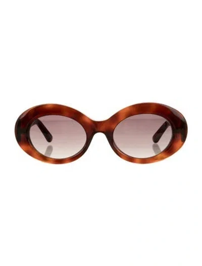 Pre-owned Balenciaga Round Gradient Sunglasses In Brown