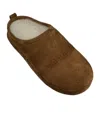 Balenciaga Camel Suede Alaska Ankle Slippers In Brown