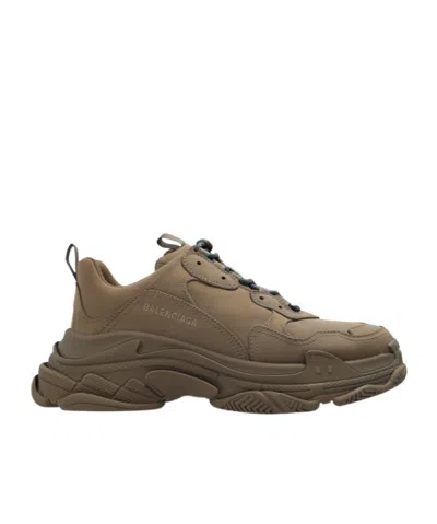 Balenciaga Round-head Sneakers In Taupeblue