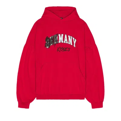 Pre-owned Balenciaga Round Hoodie 'faded Red'