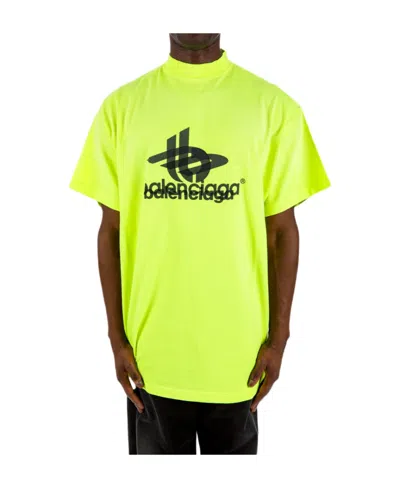 Balenciaga Round-necked T-shirt In Yellow