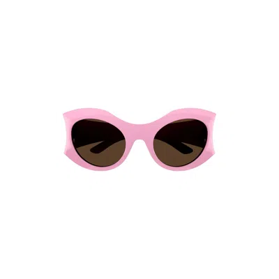 Pre-owned Balenciaga Round Sunglasses 'pink/brown' | Women's Size Onesize