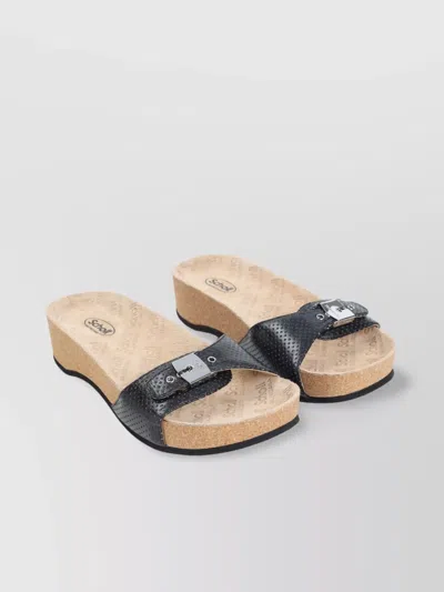 Balenciaga Round Toe Leather Sandals