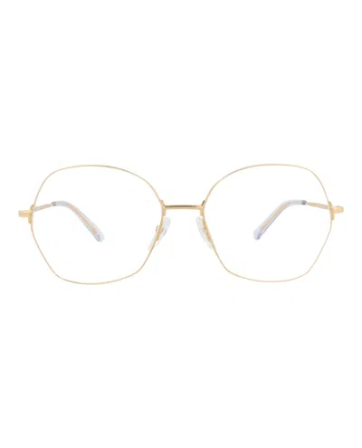 Pre-owned Balenciaga Roundframe Metal Optical Frames In Gold Gold Transparent (bb0014o/30006641/003)